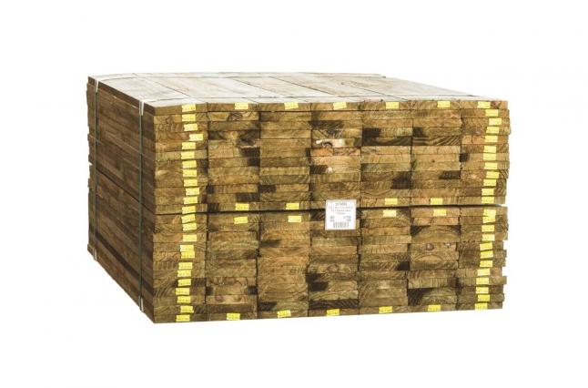 Image of a stack of timber fence pailings